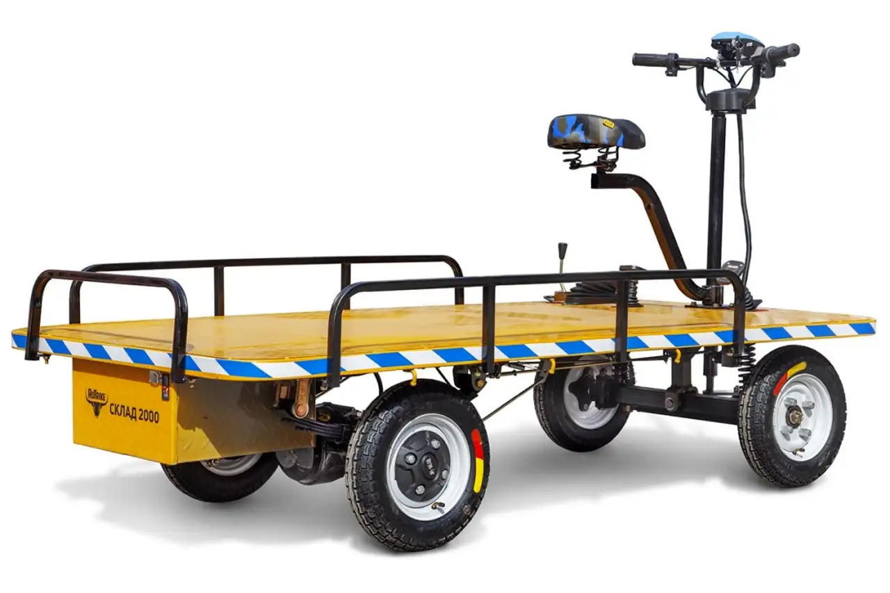 Платформенная тележка электрическая rutrike склад 2000 new, фотография 6
