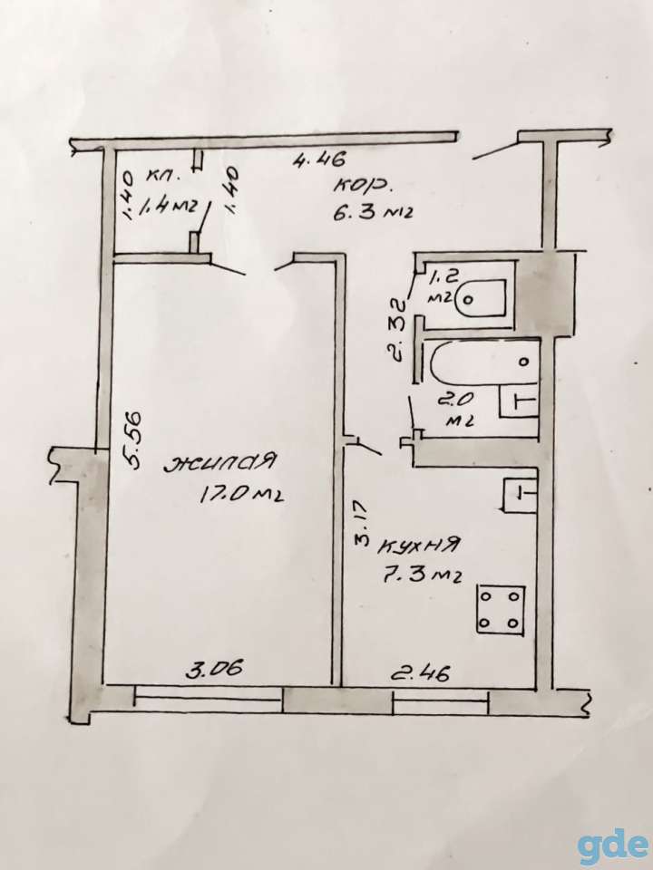 Продам 1-ком. квартиру в г. Барановичи, фотография 1