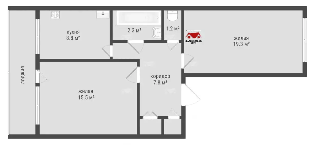 2-комн. квартира ул.Королёва д.48 г.Осиповичи, фотография 19
