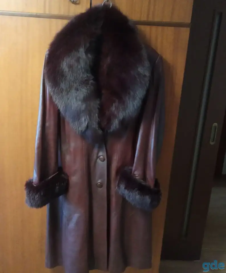 Продам зимнее пальто из натуральной кожи, фотография 1