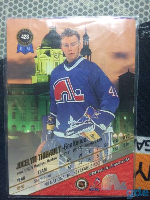 Карточка игрока - Jocelyn Thibault NHL, фотография 2