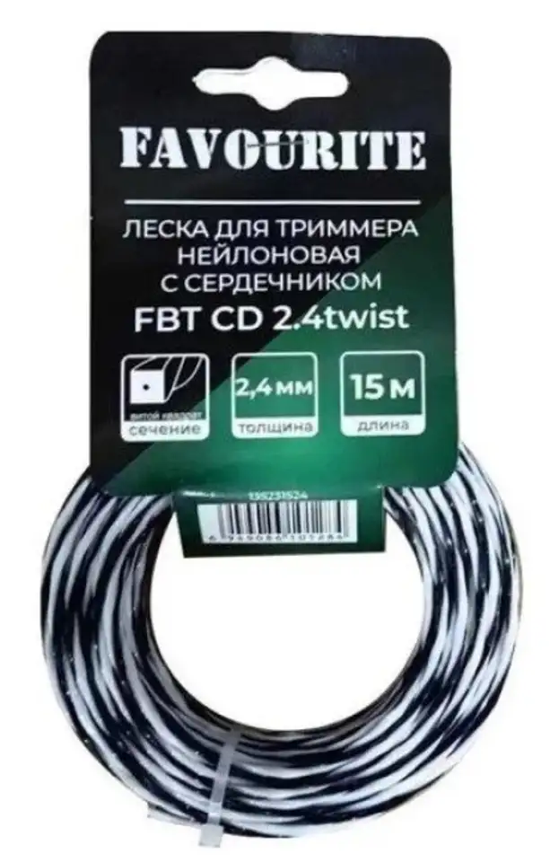 Леска для триммера favourite fbt cd 2.4twist, фотография 1