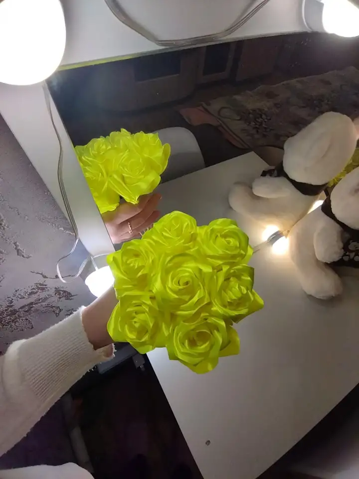 Букет из атласных лент, фотография 5