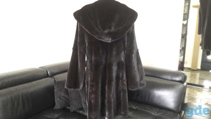 Норковая шуба black nafa 44-48 active, капюшон, фотография 1