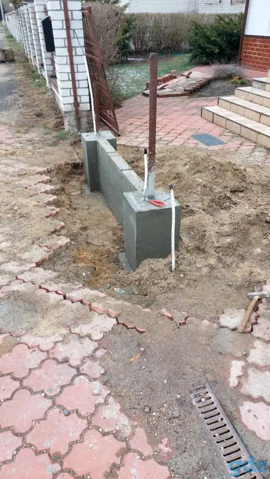 Фундамент под забор, фотография 5
