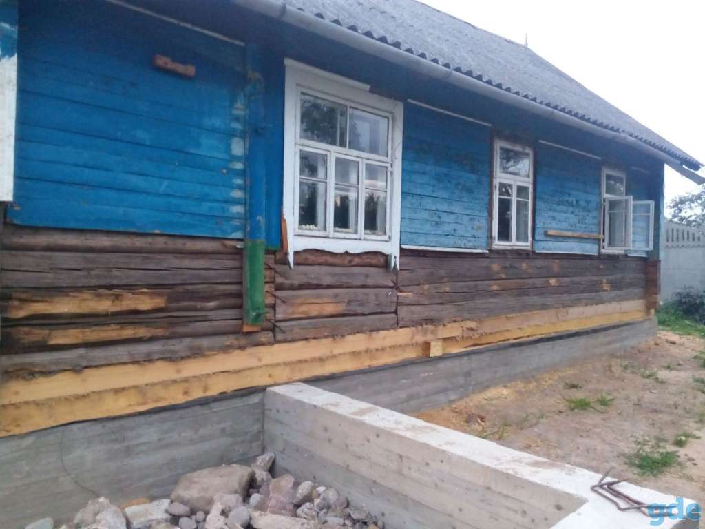 Замена гнилых брёвен дома, подъем дома, фотография 8