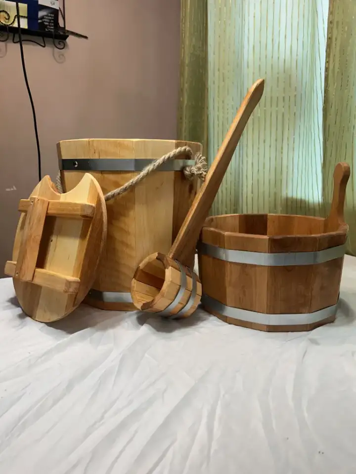 Набор для бани запарник 20 л, шайка 7,5 л, ковшик НОВЫЙ, фотография 2