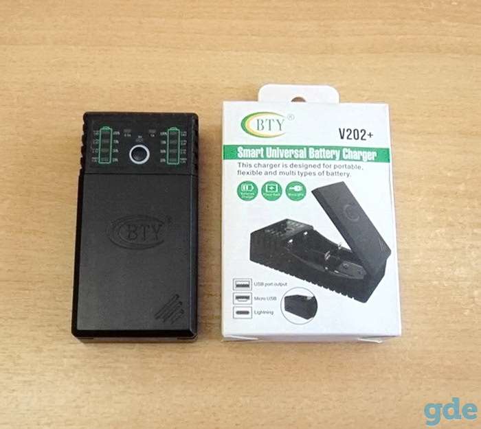 Зарядное устройство BTY V202+ (с дефектом). Дефект: левый слот заряжает медленно. Комплект: инструкция, коробка., фотография 3