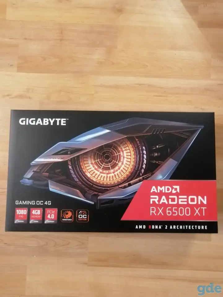 Игровая видеокарта Gigabyte RX 6500 XT. новая, фотография 1