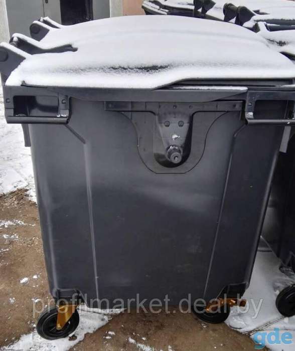 Мусорный контейнер 1100 л серый, фотография 1