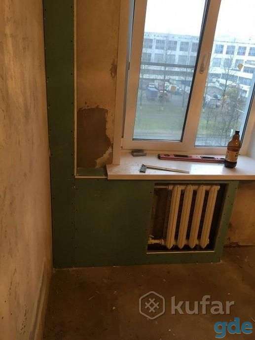 Зашивка батарей гипсокартоном и др. гипсокартонные работы, фотография 2
