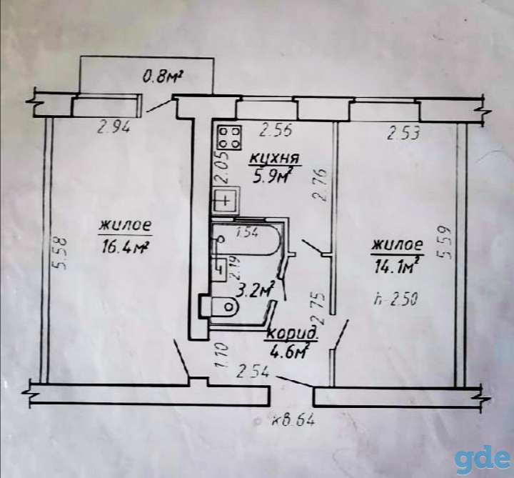 Продам 2-ухкомнатную квартиру, Октябрьская 33, фотография 1