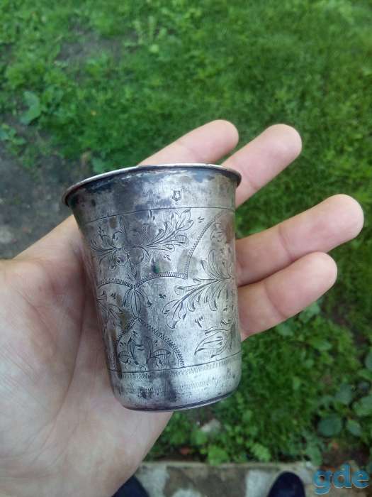 Серебренный стакан 1877 года ,84 пробы., фотография 3