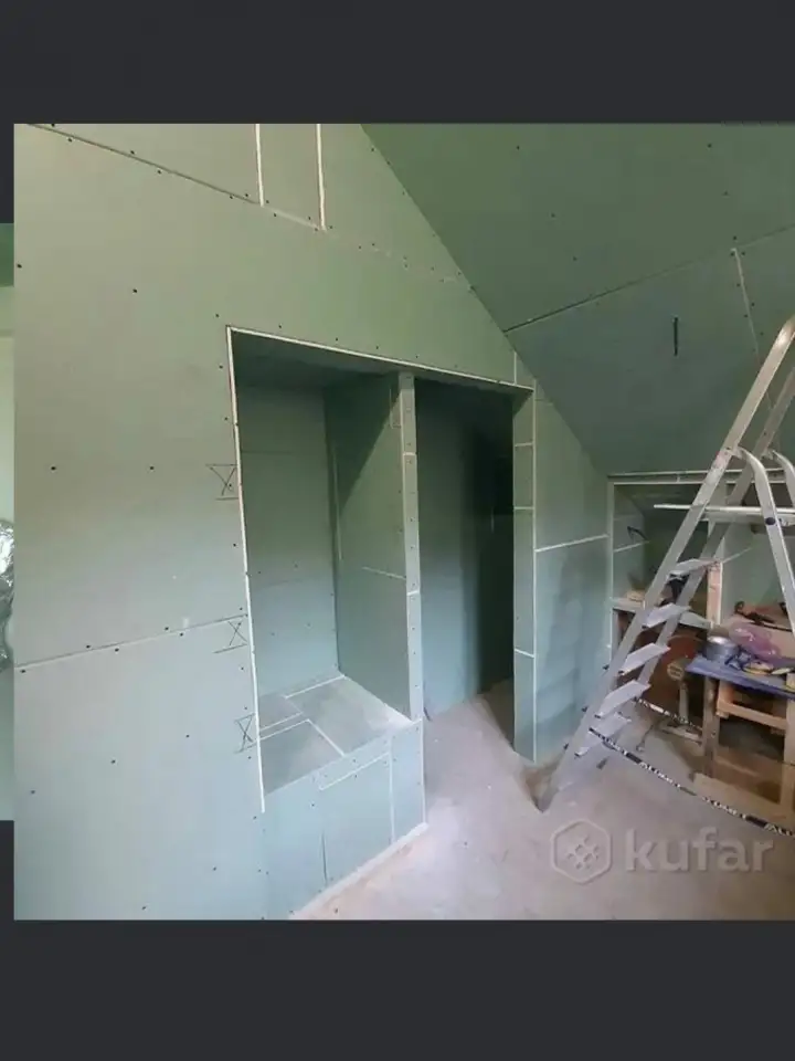 Монтаж гипсокартона, гипсокартоновые работы, фотография 4