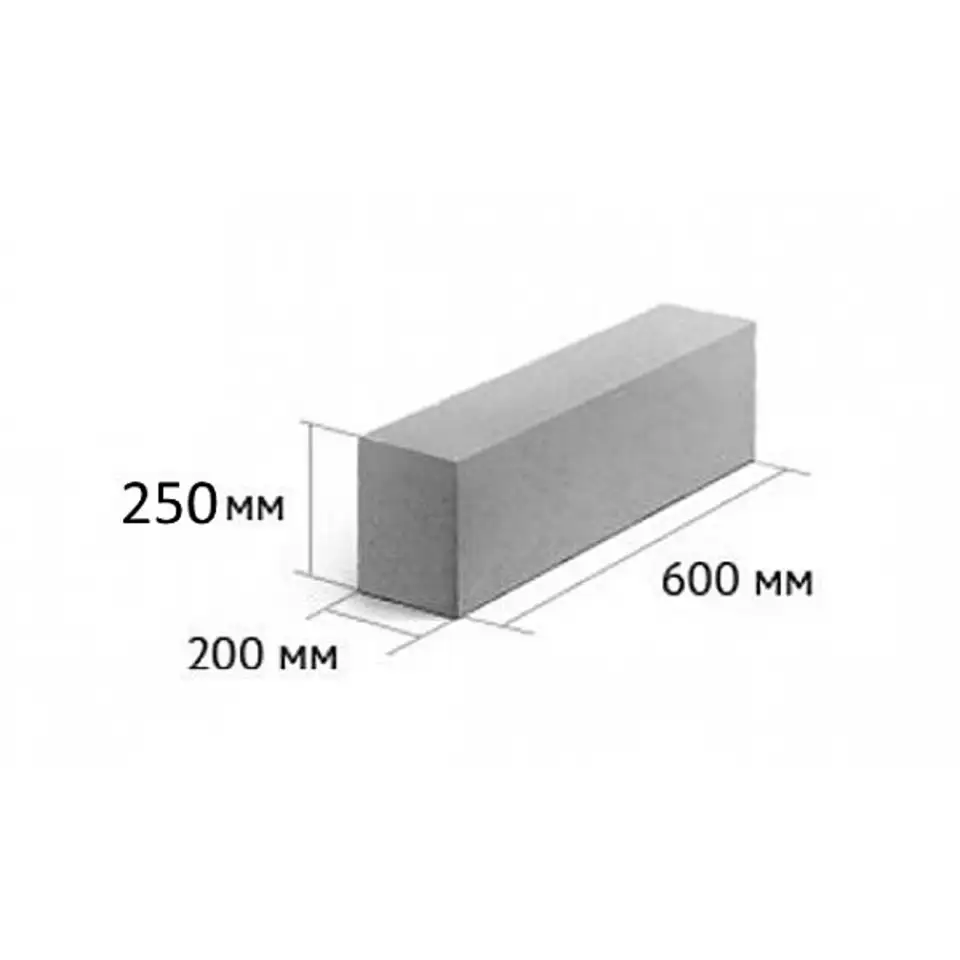 Блоки пгс 600-200-250 - цена за м3, фотография 1