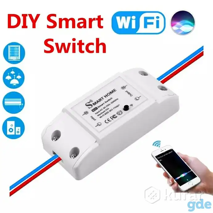 умный смарт выключатель wi fi для умного дома, фотография 1