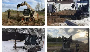 Аренда услуги мини-погрузчика  Bobcat S18,гидромолот, гидробур, фотография 5