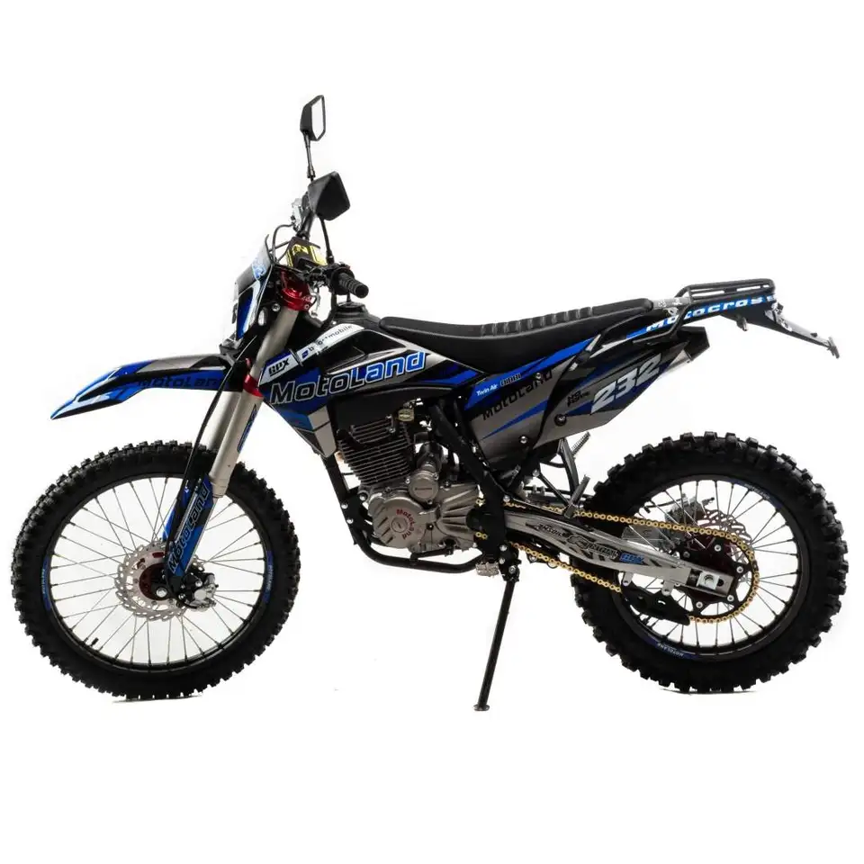 Мотоцикл кросс motoland xt 250 hs (172fmm) с птс синий, фотография 1