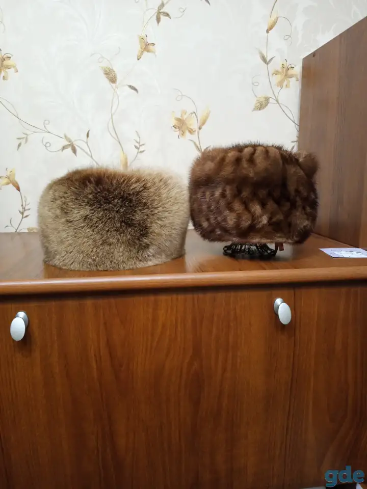 продам шапки из натурального меха: песцовая, норковая, фотография 1