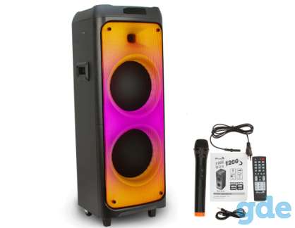 Продам Eltronic 20-51 fire box 1200 минск беспроводную колонку 1200 ватт с радиомикрофоном, фотография 1