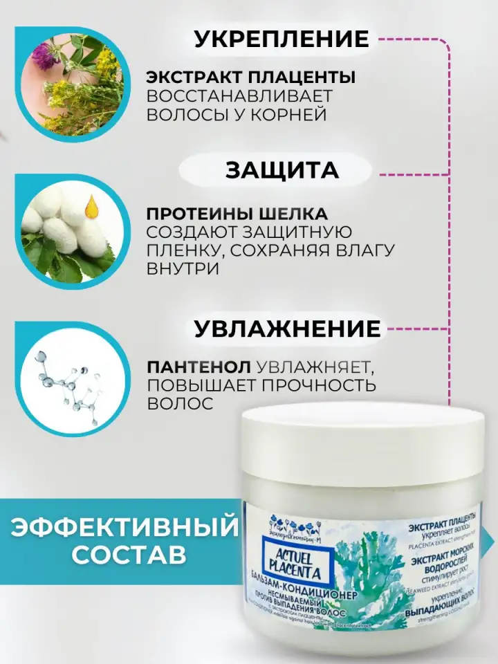 Бальзам кондиционер от выпадения волос несмываемый уход, фотография 3
