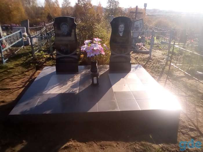 Памятники из гранита. Установка,переустновка памятников. Заливка стяжек, укладка плитки. Благоустройство  захоронений., фотография 5